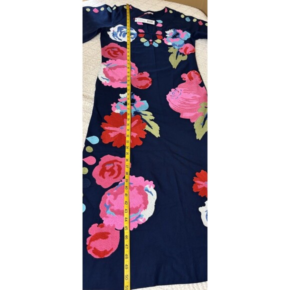 NWT Frances Valentine Delightful Caftan Peony Garden Cotton Embroidery Dress XS - Picture 16 of 16